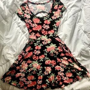 Floral black dress